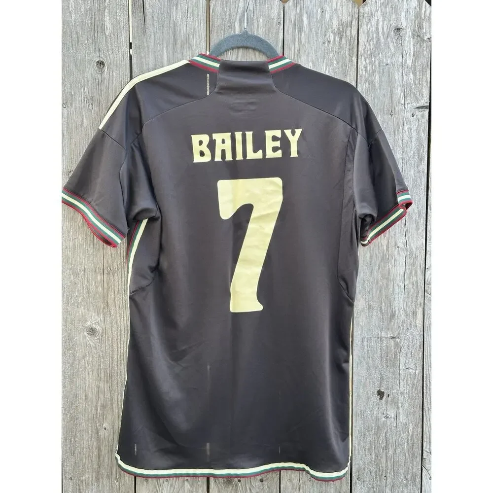 Adidas Jamaica Soccer Jersey Black Red Green Gold Size M Aeroready Bailey #7